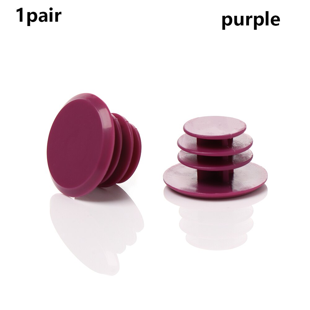 1Pair Bicycle Plastic Handles Caps Colorful Stoppers Handlebar Grip End Plugs Road Bike Grips Cycling Accessories: Purple