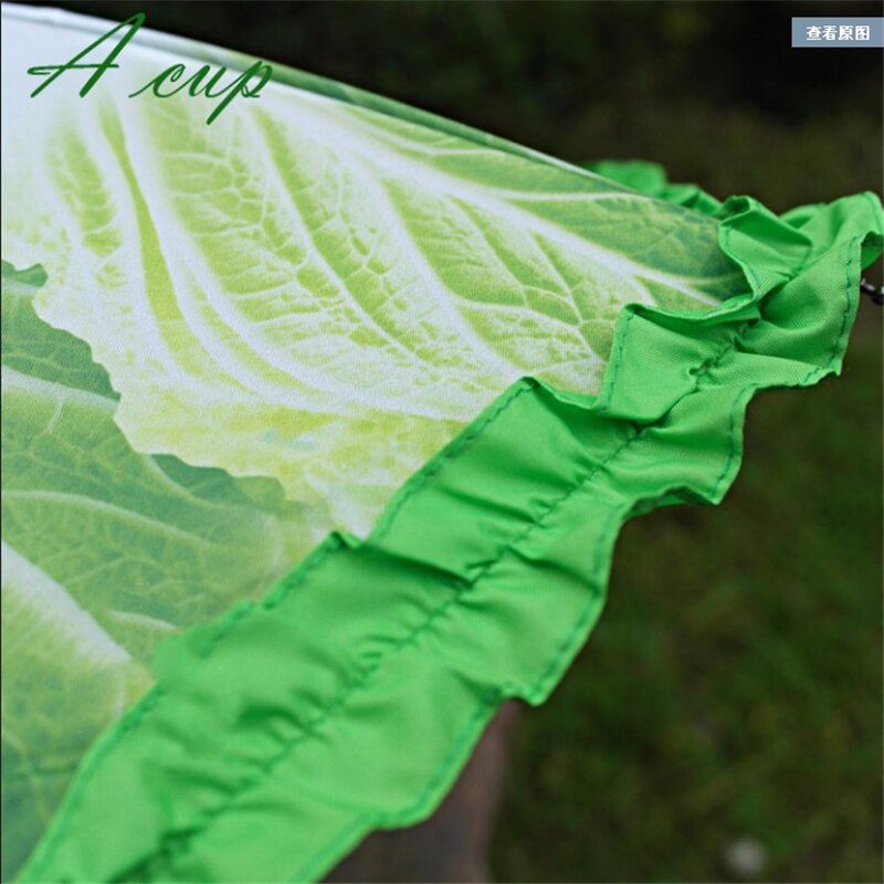 Cabbage Umbrella Lettuce Folding Sunny and Rainy Umbrella Anti-mite Beach Funny Vegetable Umbrella Parasol