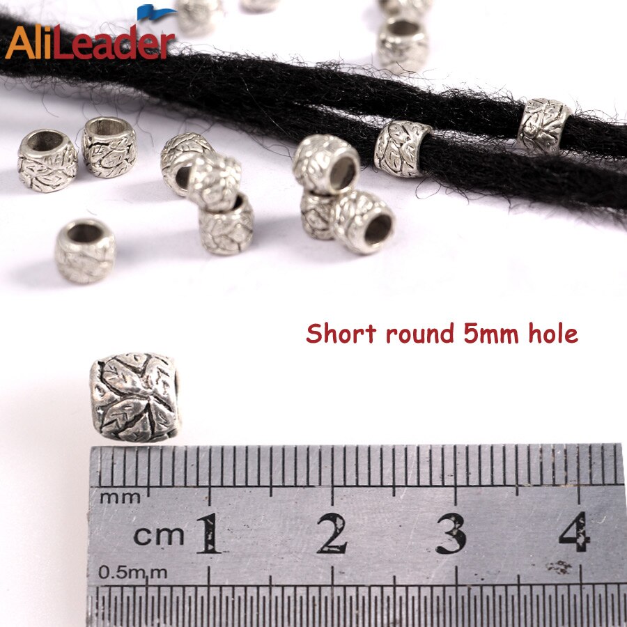 Alileader, cuentas de Rastas, cuentas de plata del Tíbet, brazaletes ajustables para trenza de pelo, 10 unidades/lote anillos para rastas, herramientas para cabello, trenzas de ganchillo