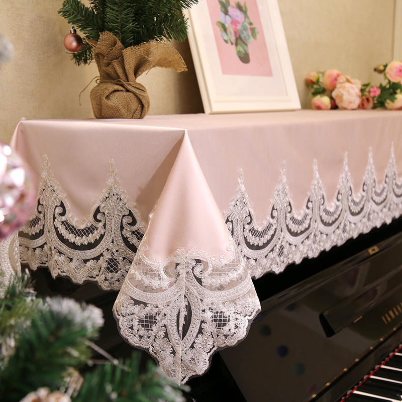 Piano Cover Lace Embroidered Cover Towel Piano Dust Cover Cloth Cover Double Single Music Stool Set