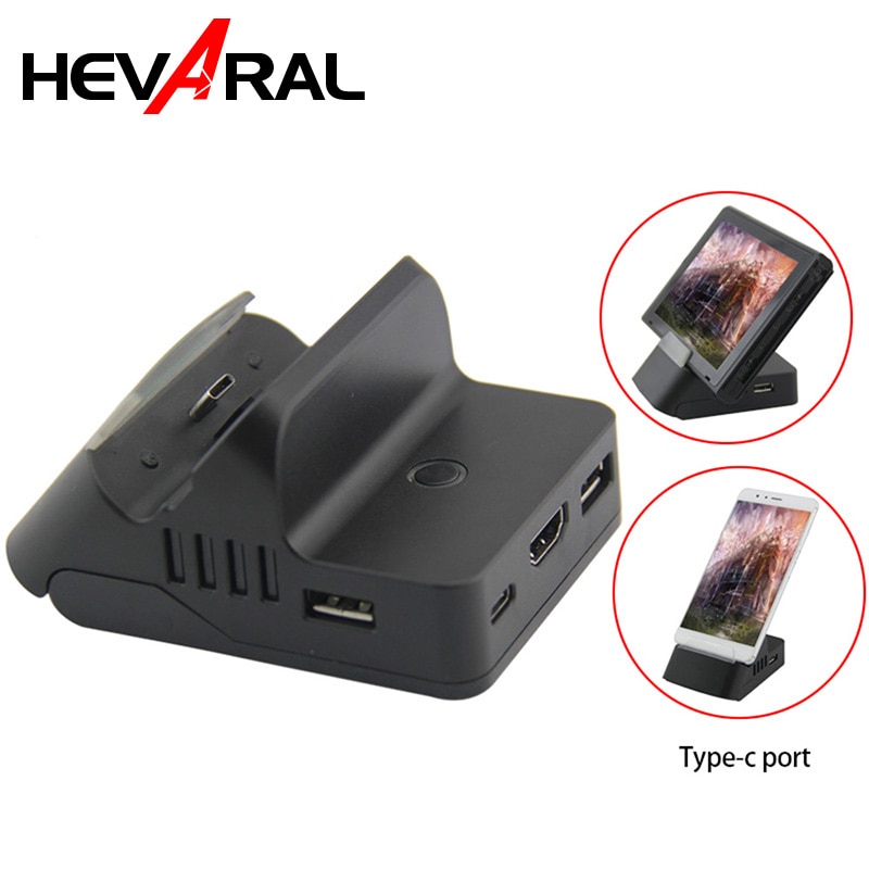 HEVARAL Switch HDMI Opladen Dock Station Verstelbare Beugel HDMI Video Conversie Opladen Charger Base voor Nintend Switch Gastheer