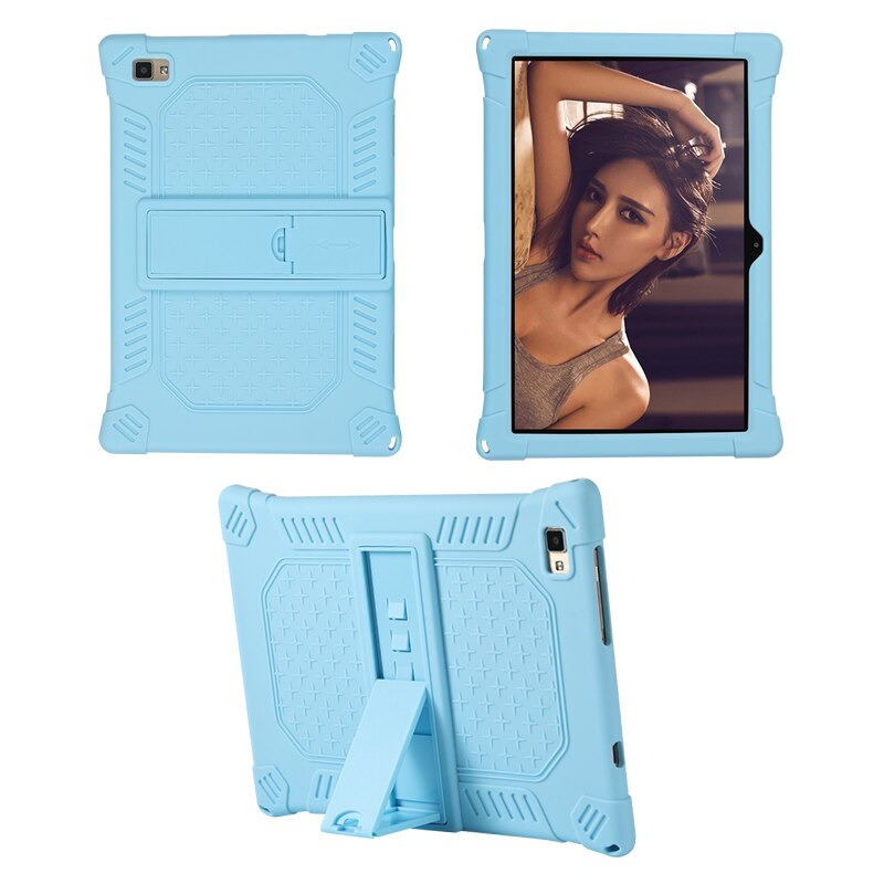 Case Voor Teclast P20 Hd P20hd Soft Silicon Tablet Cover Case Voor Teclast P20HD Stand Bescherm Shell: Light Blue