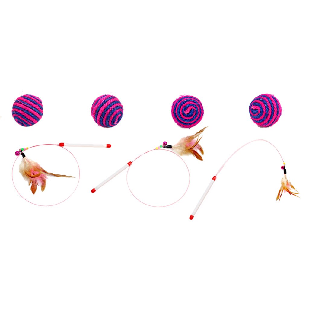 Accessories Pet 20 Pcs Cat Toys Variety Pack Dog Toy Funny Cat Mouse Sisal Baby Cat Love Toy Set