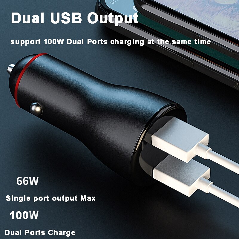 65W Supervooc 2.0 Autolader + 40W /22.5W Supercharge Snelle Auto Opladen Voor Oppo Vinden X2 pro Reno 3 4 Ace 2 X20 Realme X50 Pro