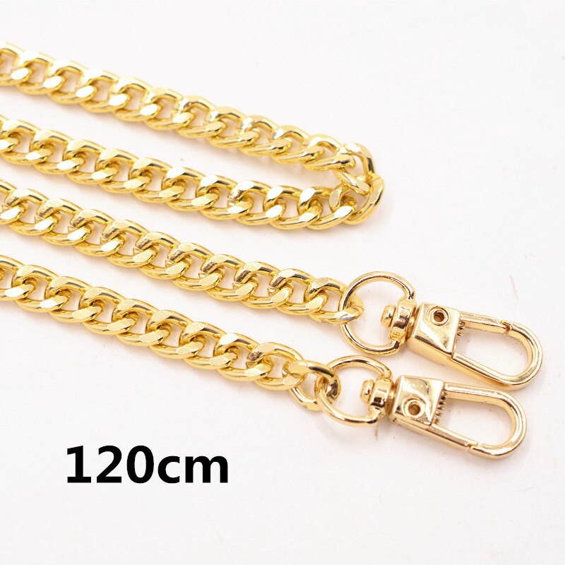 Correa de cadena de Metal para bolso de 40-160cm, accesorios de cadena de alunimium para bolso, piezas para mochilas, accesorios de repuesto DIY: 120cm gold