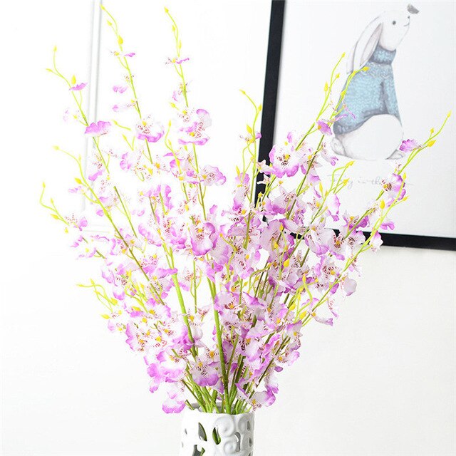 90cm lange 1pc blå lyserøde sommerfugl orkidé kunstige blomster diy år hjem dekorationer bryllup valentinsdag