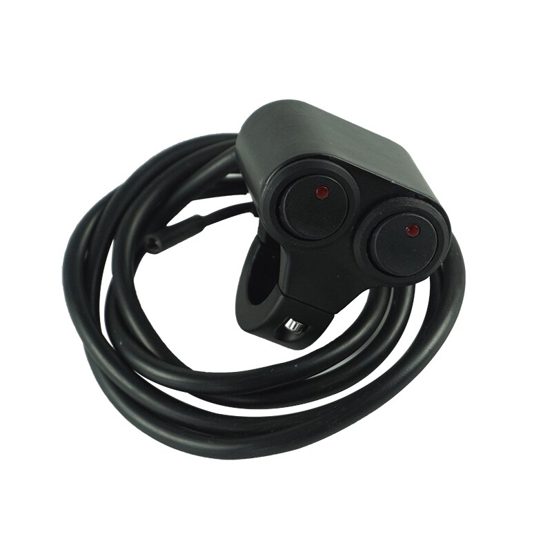 Aluminum Alloy 22mm 24mm Motorcycle Switches Handlebar Mount Switch Headlight Hazard Brake Fog Light ON OFF With Indicator Light