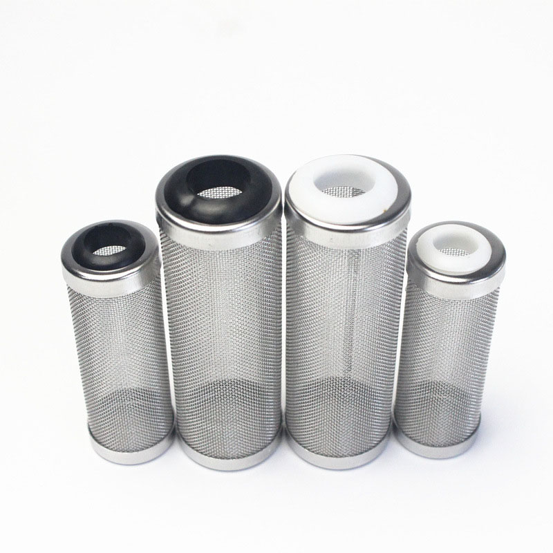 Fish pet tank stainless steel water inlet protective sleeve aquarium filter basket barrel enters the water inlet filter screen