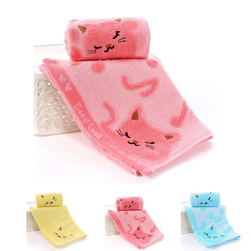 Baby Gezicht Handdoek Microfiber Absorberende Drogen Bad Strandlaken Washandje Baby Handdoek Zacht Katoen Kinderen Handdoek Leuke Kat Patroon Handdoeken