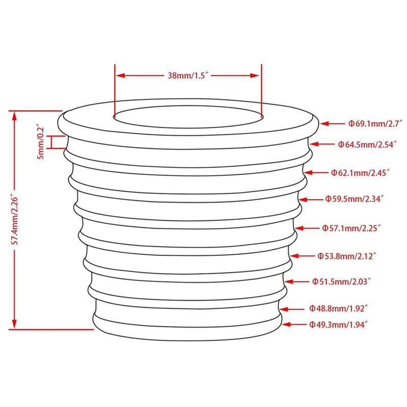 Patio Table Umbrella Cone Wedge Ring Plug Fits Umbrella Pole Diameter 38mm For Patio Table Hole Opening Or Parasol Base Stand