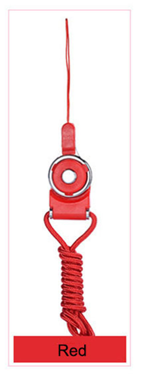 2 in 1 Neck Lanyard Neckband Strap Hand Lanyard For Phone iPhone X Samsung Camera USB Flash Drives Keys ID Card keycord keychain: Red