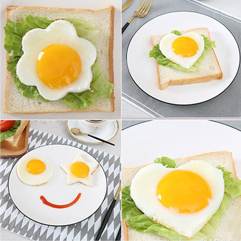5 Stks/set Ei Gereedschap Pancake Mold, liefde Bloem Ster Vorm Voor Eieren Mold Voor Gebakken Pannenkoeken Omelet Koekenpan Bakken Schotel