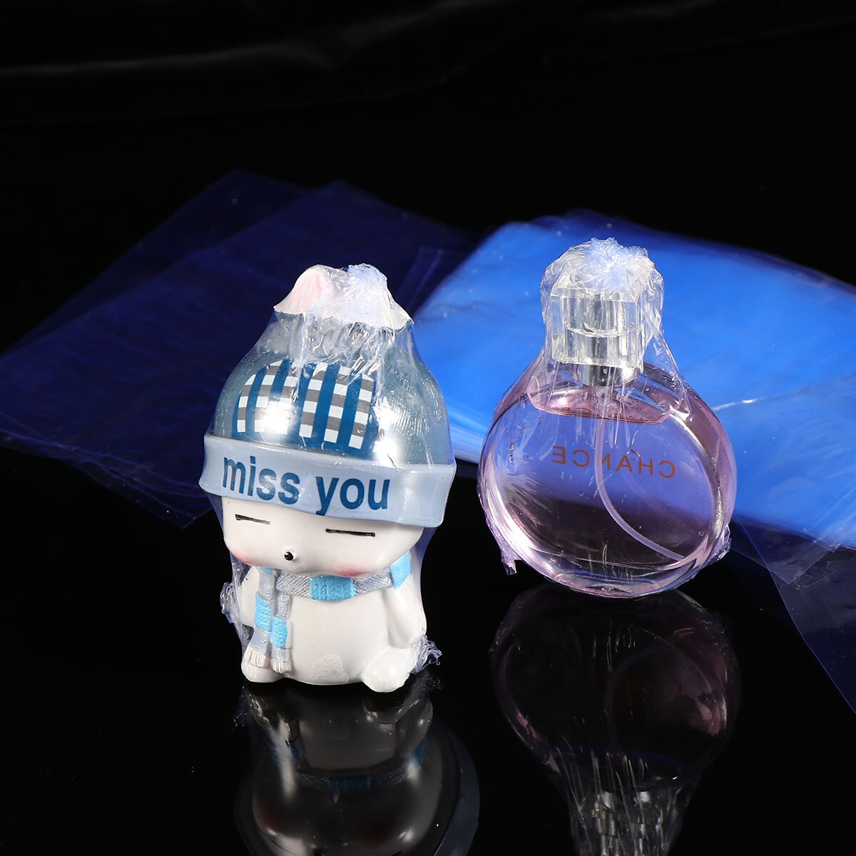 Bolsas de envoltura retráctil de PVC para jabones, botellas, bombas de baño, cestas de , bolsas de película de laminado seguro para embalaje de , 100 Uds.