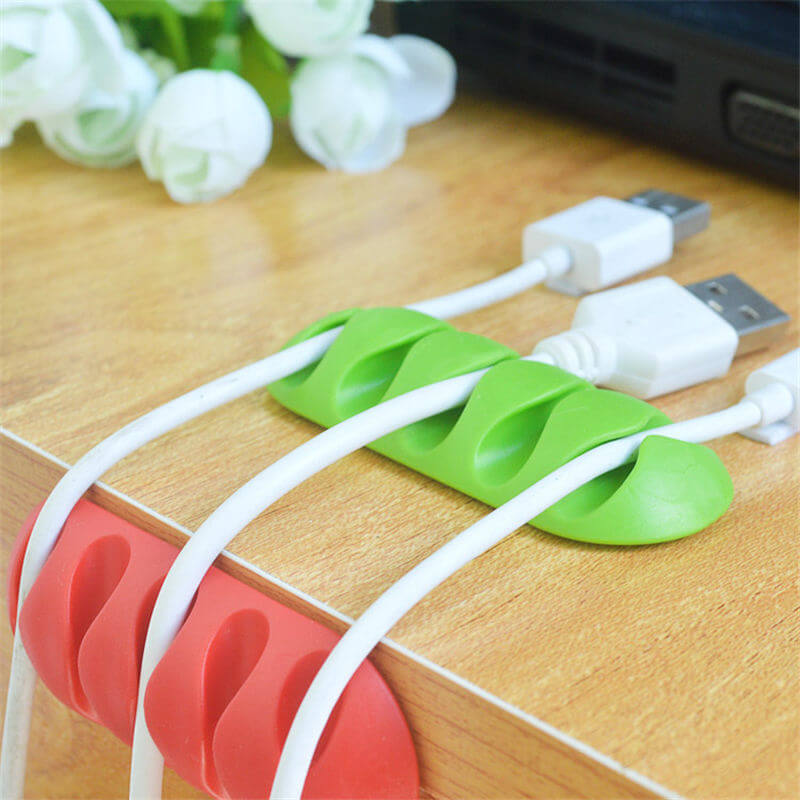 Desktop Cable Winder Earphone Organizer Wire Storage Charger Cable Holder Clips USB Winder Management For Mouse Keyboard