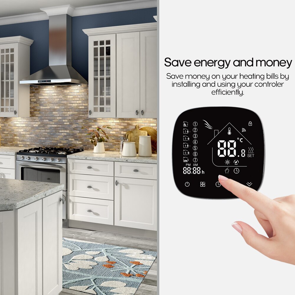 Tuya Smart 16A Elektrischer Fußboden heizungs thermostat Temperatur regler Schal