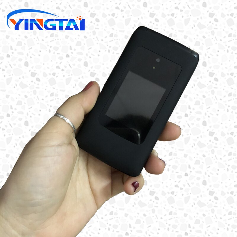 Yingtai T30 Goedkope Dual Screen Flip Senior Telefoon Dual Sim-kaart Push Knop Toetsenbord Feature Clamshell Gsm Gsm Fm Radio