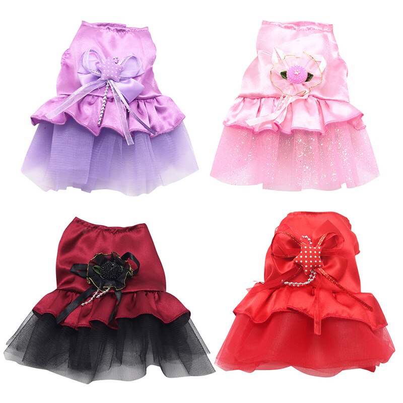 Verano ropa para mascotas vestidos perros encaje Z boda Vestido pequeño perro falda Mini princesa ropa