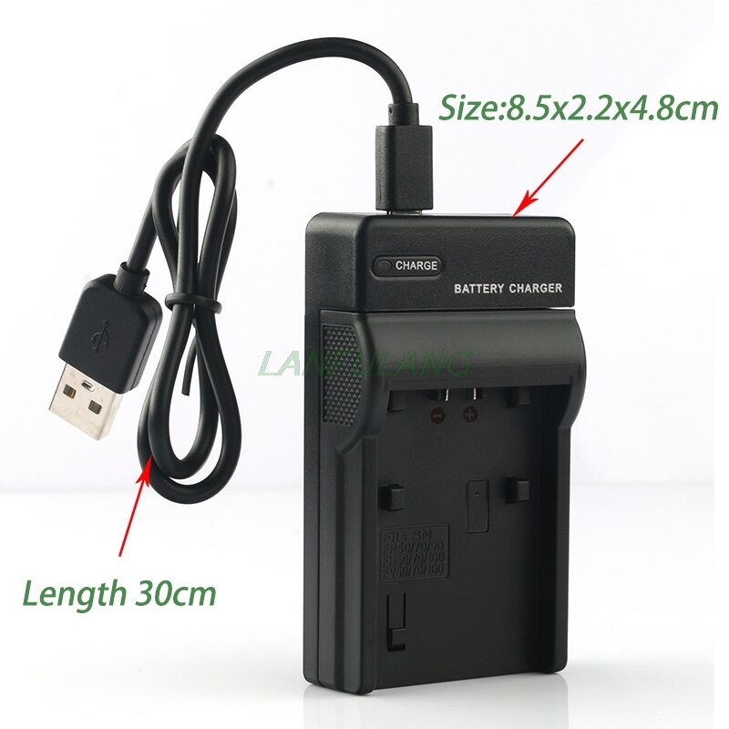 LANFULANG USB Ladegerät für NP-FV50 Akku für Sony DCR-PJ5 DCR-SR15 DCR-SR20 DCR-SR68 DCR-SX21 DCR-SX44 DCR-SX85