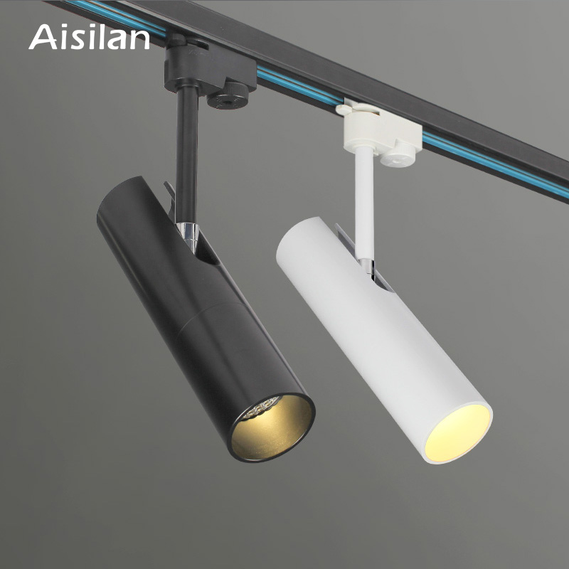 AisilanNordic LED pista de techo reflector rotación ajustable gratis COB moderno para sala de estar dormitorio pasillo cocina AC85-260V