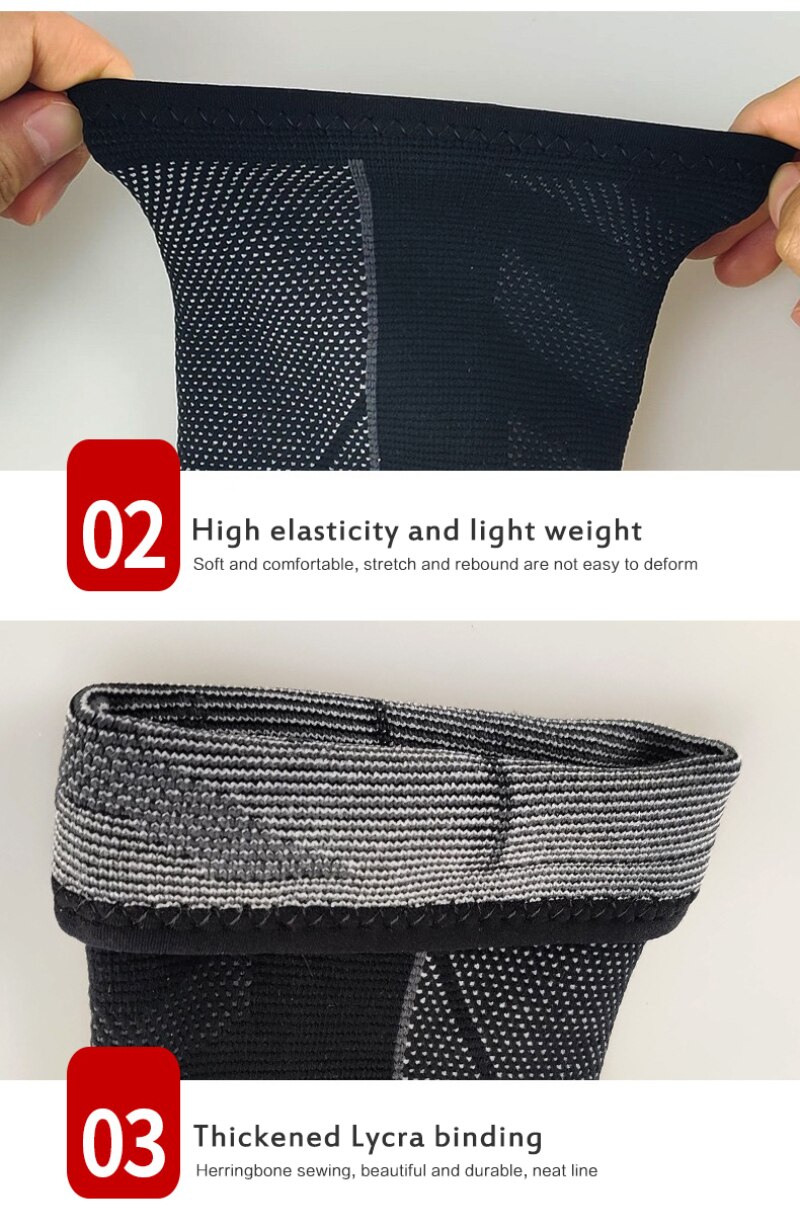 1PC kostki pas wspierający dzianiny bandaż elastyczny koszykówka piłka nożna stóp skarpety uciskowe sprzęt ochrony dla obu płci