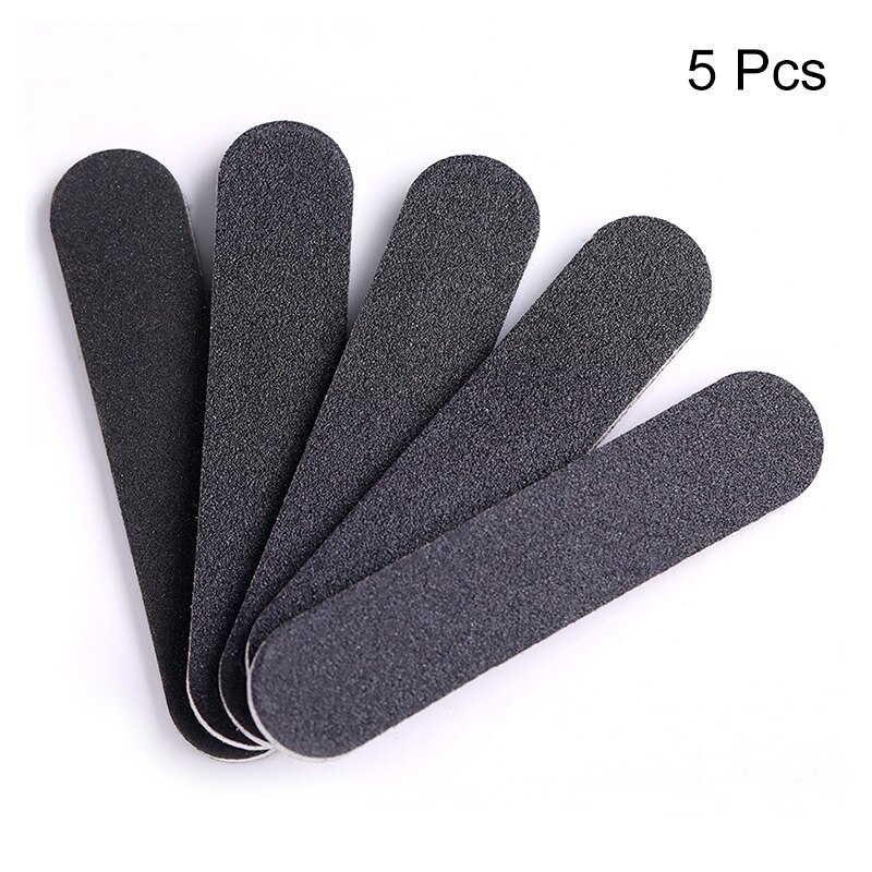 5/10/20/50/100 Pcs Black Mini Nail Files Set Washable Grinding Polishing Sanding Buffer Nail Art Manicuring Tools: 5PCS