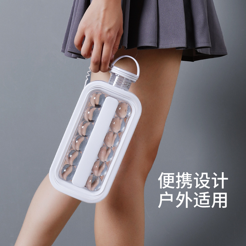 Ice Ball Maker 2 In 1 Portable Ice Kettle Ice Cube Maker Form for Whiskey Cocktail DIY Round Ice Ball Party for Bar Kitchen Tool