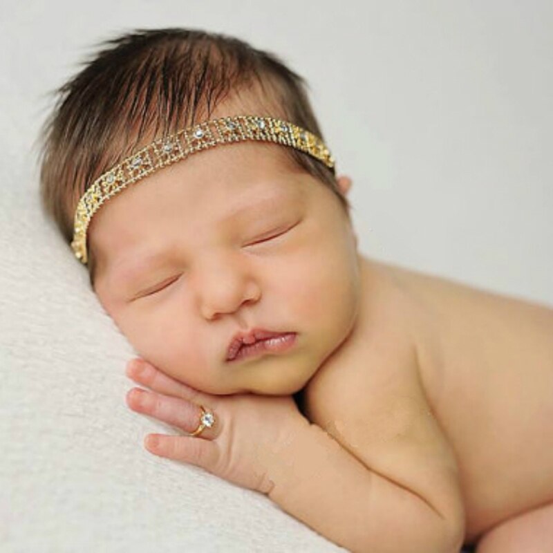 Rekvisitter til nyfødt fotografering imiteret diamantring baby fotografering foto rekvisitter smykker  d5qb