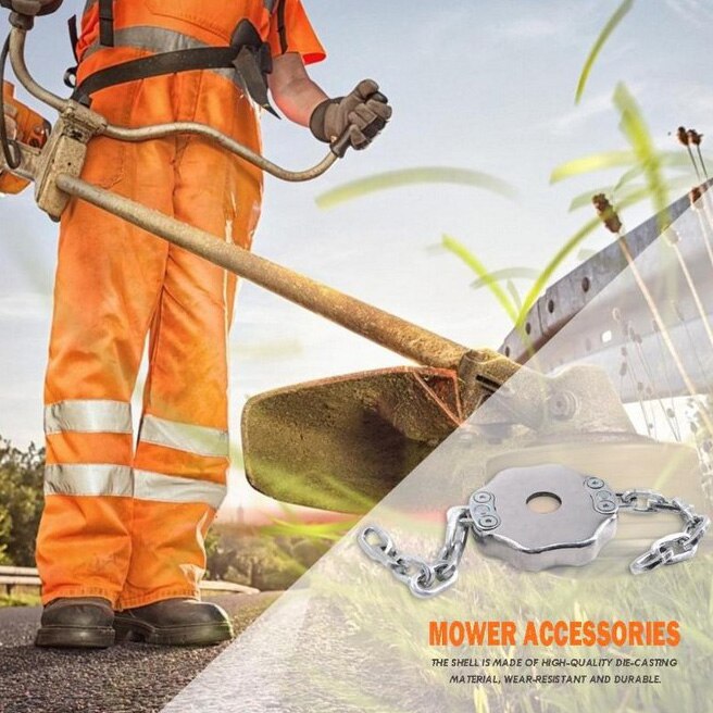 Mangan Stahl Spule Kette Rasenmäher Garten Brushcutter Klinge Ersatz Gras Trimmer Kopf mit Ausreichend Haltbarkeit