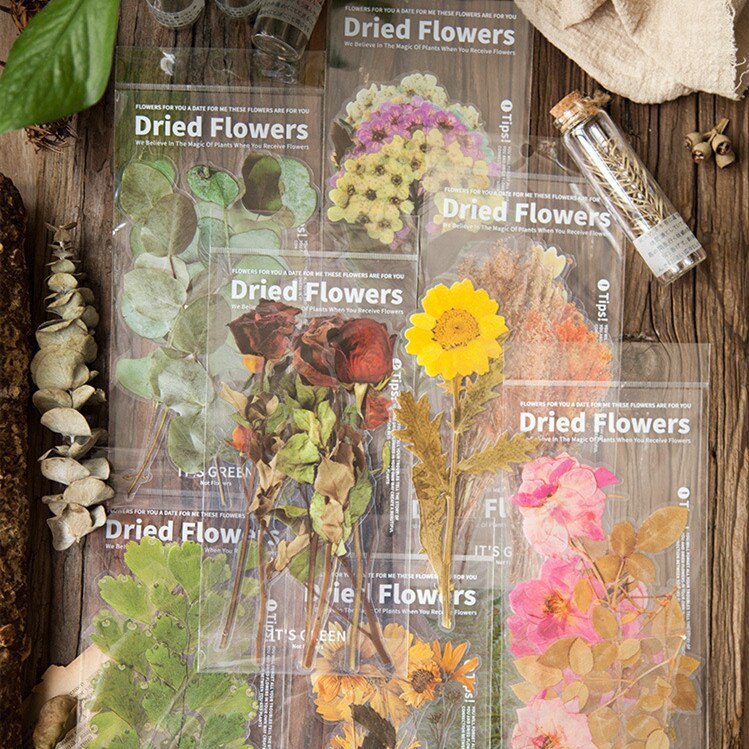 6 Sheets Leaves Flowers Stickers Big Size Deco Stickers For Planner Journal Scrapbooking Diary Diy