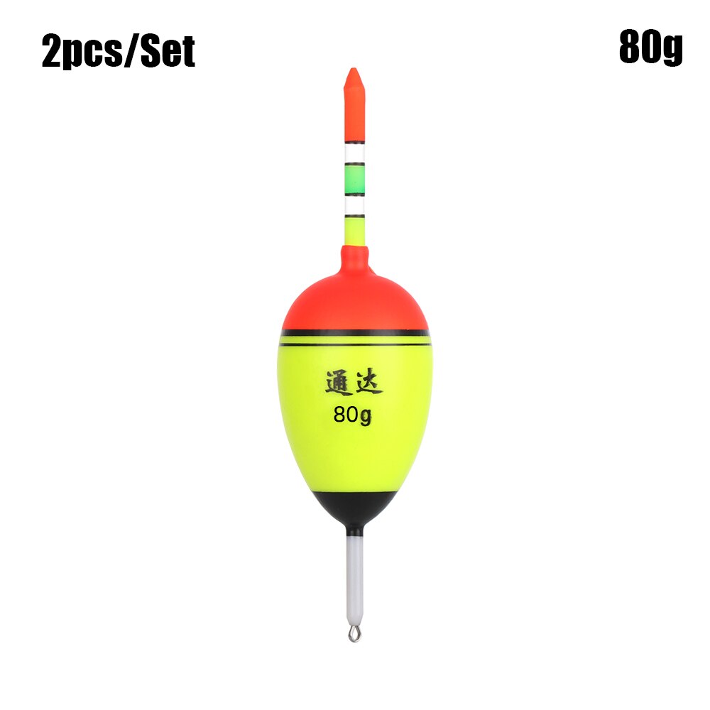 1/2PC Portable Green Fishing Floats Catfish Pike Float Buoyancy Eva Inline Bobbers Float Fishing Accessories: StyleA-80g