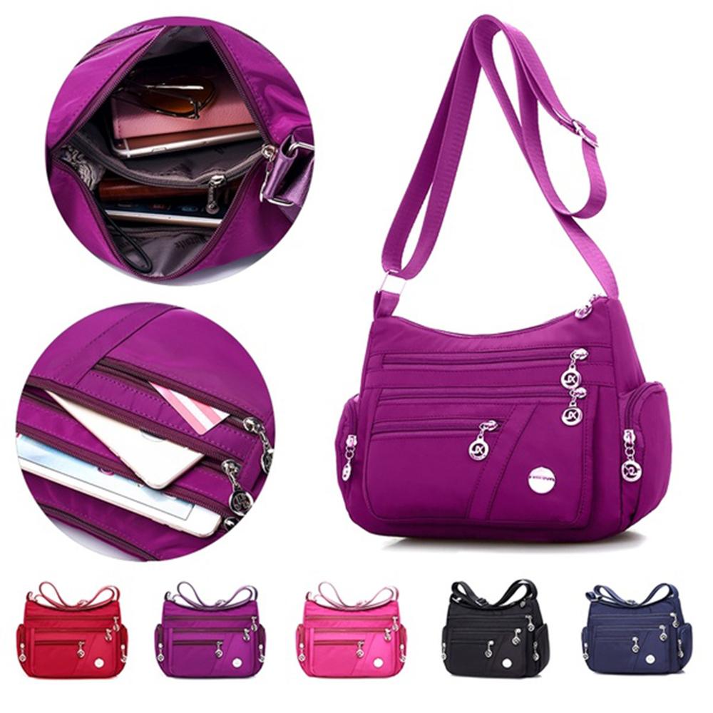 Bolso cruzado de múltiples compartimentos Bolsa Bandolera de pecho para mujer bolso Casual impermeable mochila con una sola correa de Nylon