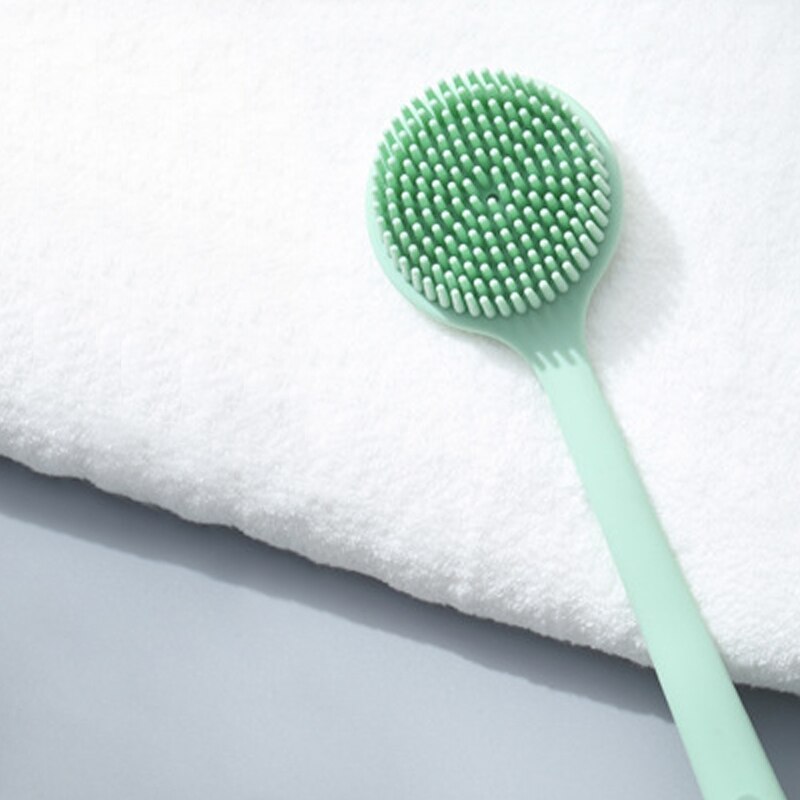 Body Scrub Brush Multi-function Silicone Bath Brush Body Long Handle Double-Sided Shower Brush Back Massage Exfoliation Wisp: 03