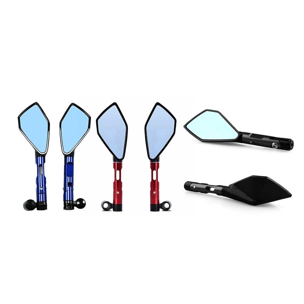 Accesorios universales para motocicleta, espejo retrovisor Universal reflectante en aleación de aluminio con diamante y Pentagonal, Cnc