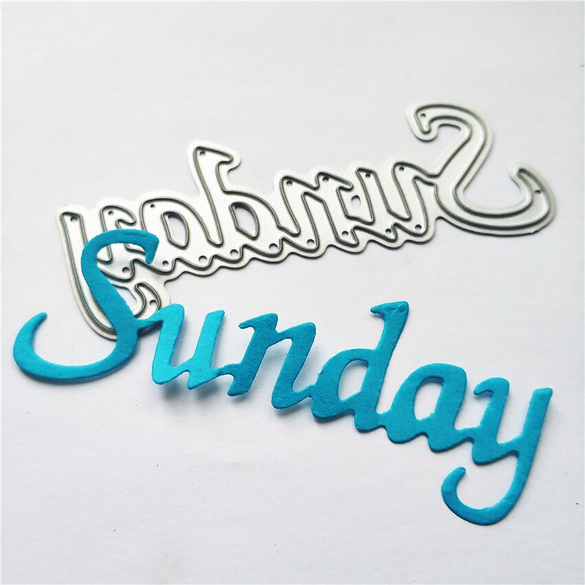 Metalen Zondag Papier Stansen Sterft Voor Scrapbooking/Diy Kerst Bruiloft Halloween Pasen Kaart