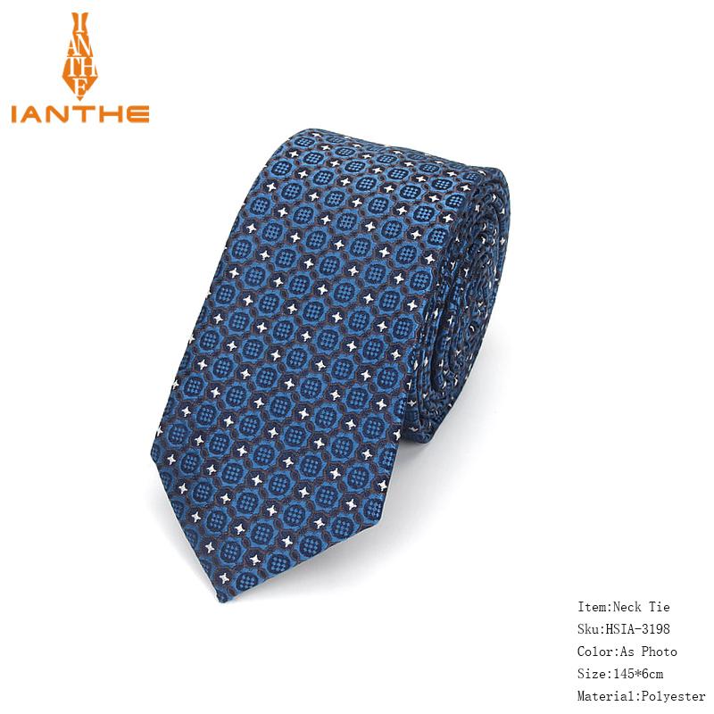 Mærke 6cm jacquard vævet mænds slips til mænd slips mands hals slips til bryllup forretningsfest fabrik: Ia3198