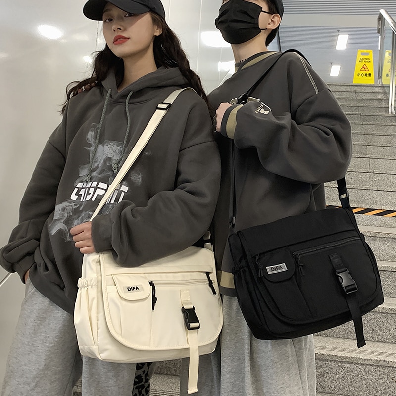 unisex-umhängetasche mit großem fassungsvermöGen Ich bin beliebten koreanischen stil, Ideal für studenten, auch als Bote Tasche geeignet.