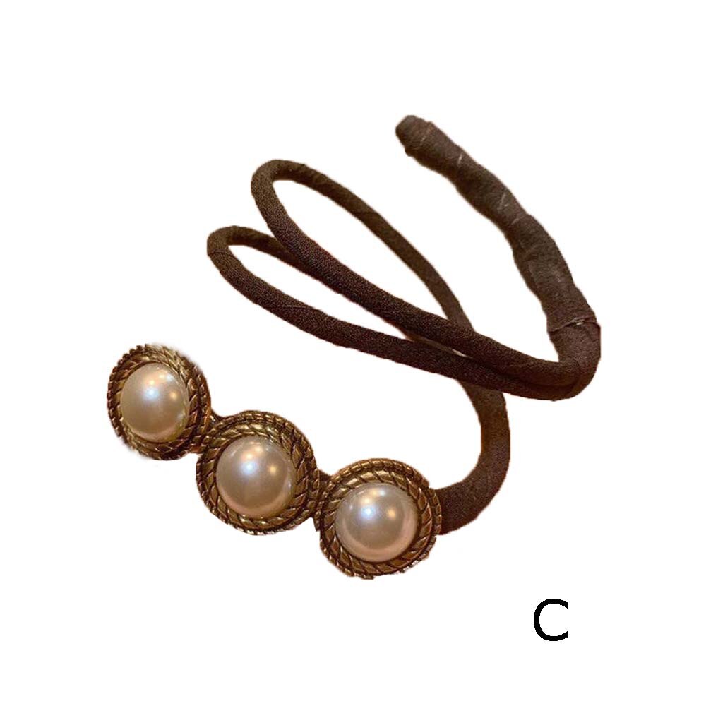 Outil de coiffure en coquillage coréen pour femmes, , perle, Simple, chignon, tempérament, accessoires de coiffure, coiffure sauvage: 3