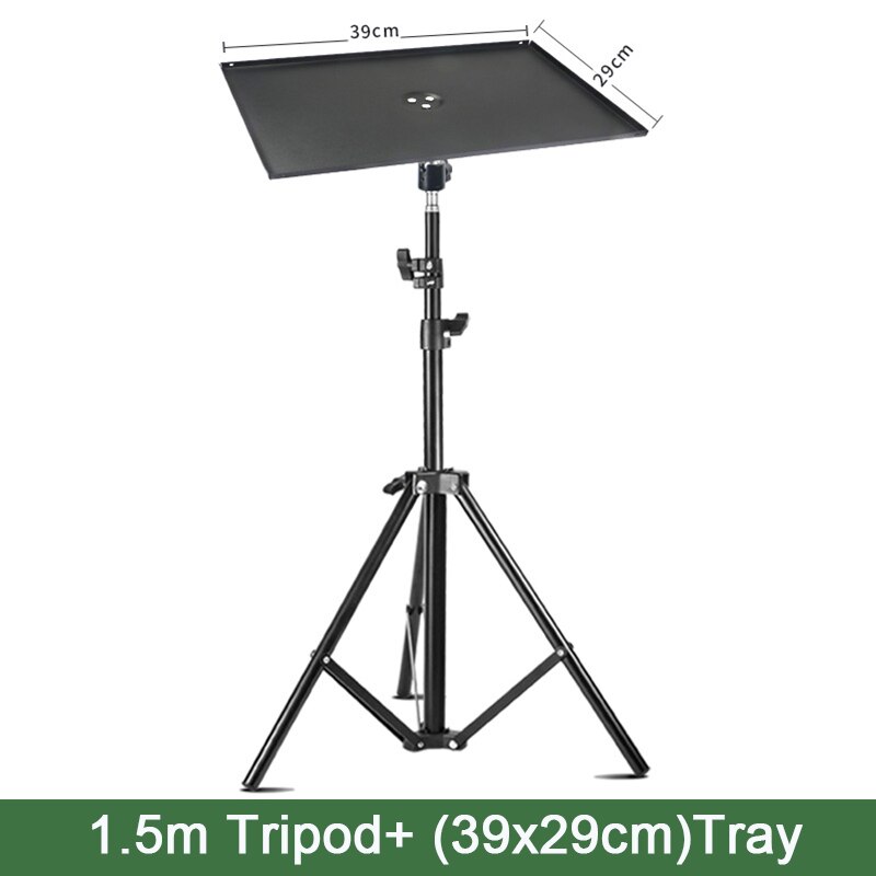 29 x 39cm metalbakke projektor stativ stativ 0.5m 1.5m justerbar højde laptop gulvstativ understøtter dvd afspiller projektor beslag: Bakke  x 1.5m stativ