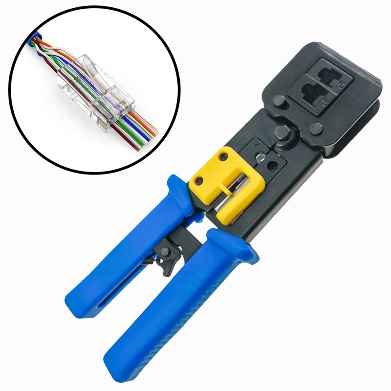 Multi-Function RJ11 RJ45 6P 8P Network Cable Pliers Ethernet Crimping Tool EZ Crystal Head Cable Cutter