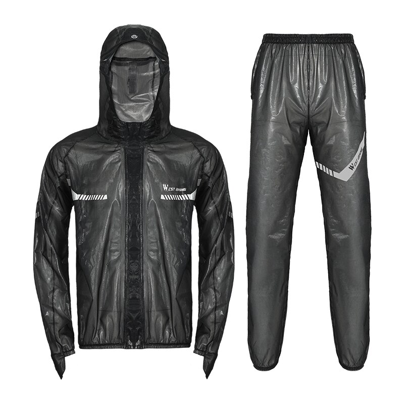 WEST BIKING-chubasquero impermeable para ciclismo, impermeable a prueba de viento, reflectante, chaqueta de ciclismo para bicicleta de montaña y carretera, pantalones, traje, ropa para hombre y mujer: 4XL / Beige