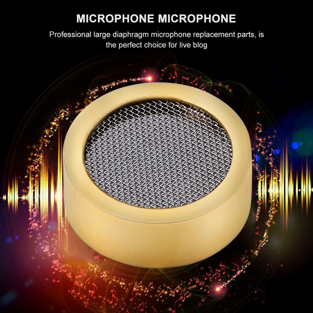 Aluminium 2 Kanaals Condensator Microfoon Cartridge Capsule Vervanging 25Mm Groot Membraan Microfoon Elektrische Instrument Onderdelen