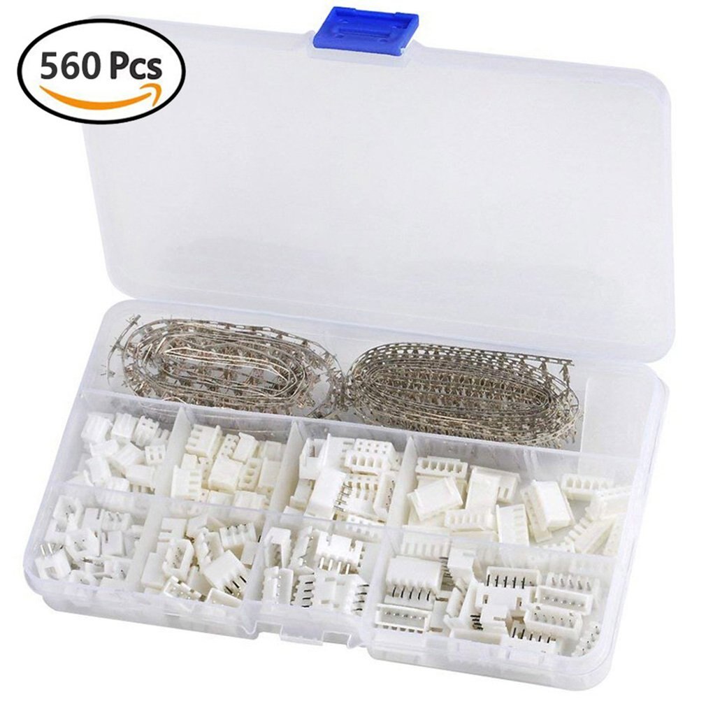 560PCS TJC3 XH2.54 2p 3p 4p 5 pin 2.54mm Pitch Terminal Kit/Housing/Pin Header JST Connector Connectors Adaptor XH Kits