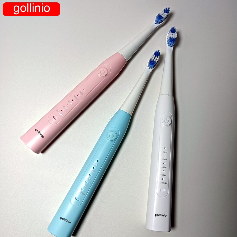 Gollinio Electric Toothbrush usb fast charging GL09F Adult teeth brush Rechargeable smart Replacement Head