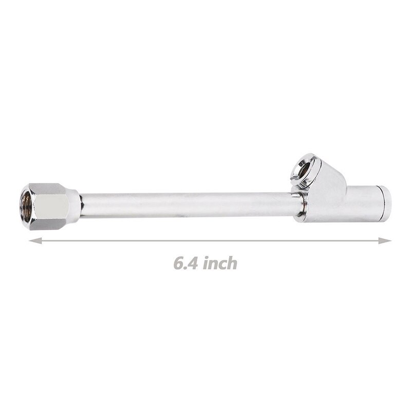 Car Inflatable Tool Chuck Heavy Duty Tires Filler FNPT Dual Head Air Inflator Compressor Tire Repair Tools 160mm Silver