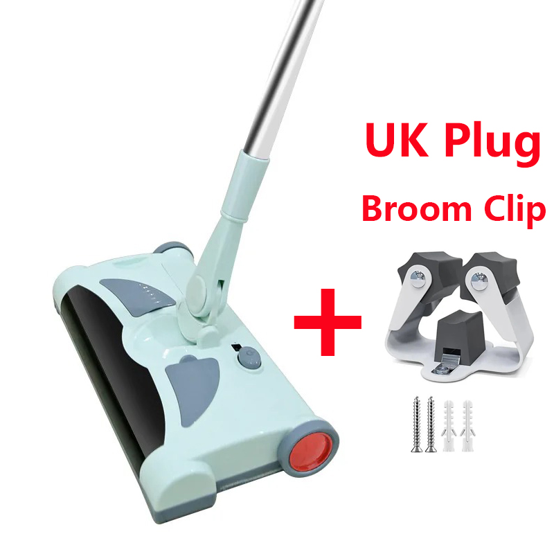 UNTIOR Electric Floor Sweeper Cleaner Vacuum Rechargeable Wireless Hand Push Vacuum Cleaner Household Electric Mop Broom Robot: Pink