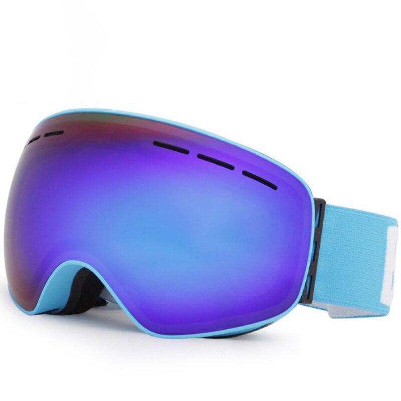 Skibrillen met dubbele laag sneeuwscooter man vrouw skiën  uv400 anti-condens snowboardbril grote mannen vrouwen skibrillen: A