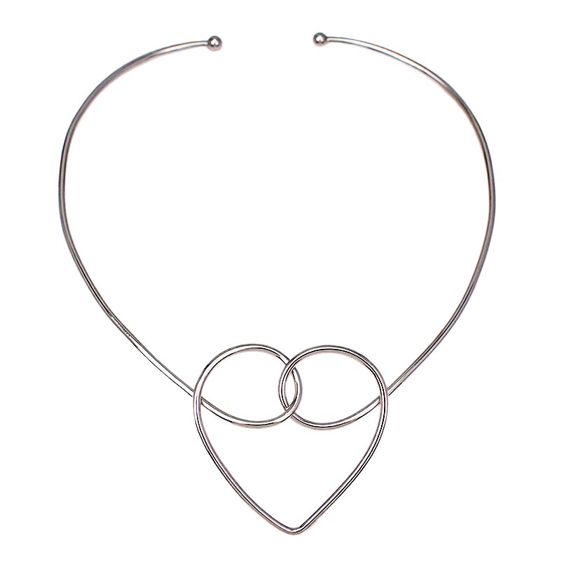 Geometrische Legierung Halsketten Für Frauen Schmuck Bib Halskette Kragen Erklärung Punk: Silver Necklace 4887