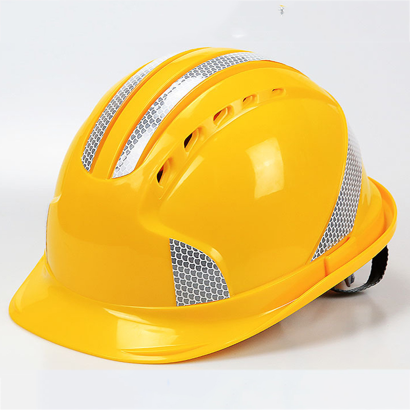 Werken Reflecterende Helm Vijf-Geribbelde Ademend Abs Zomer Ademend Security Anti-Impact Lichtgewicht Helmen Beschermende Hoed