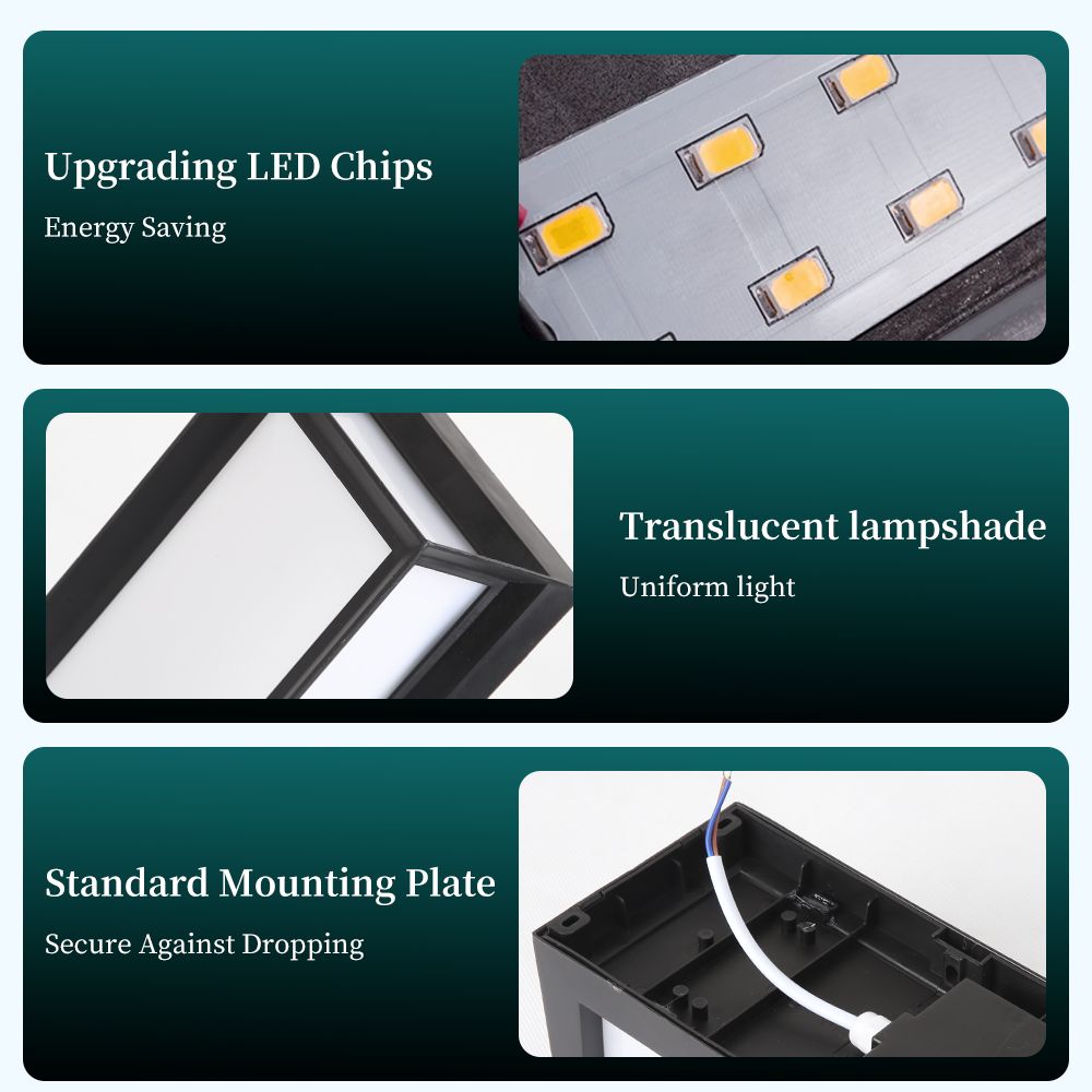 LED applique murale extérieure IP65 étanche porche lumière 25W économie d'énergie lumière intérieure pour jardin couloir balcon décor applique murale