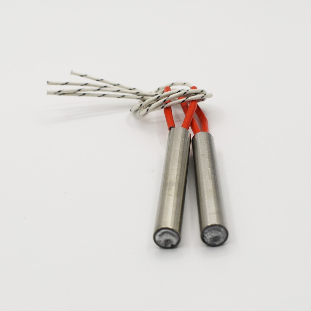 5pcs 220V 10mm Dia. Electric Cartridge Heater Element 50-200mm Tube Length 100-350W Stainless Steel Tubular Heating Element